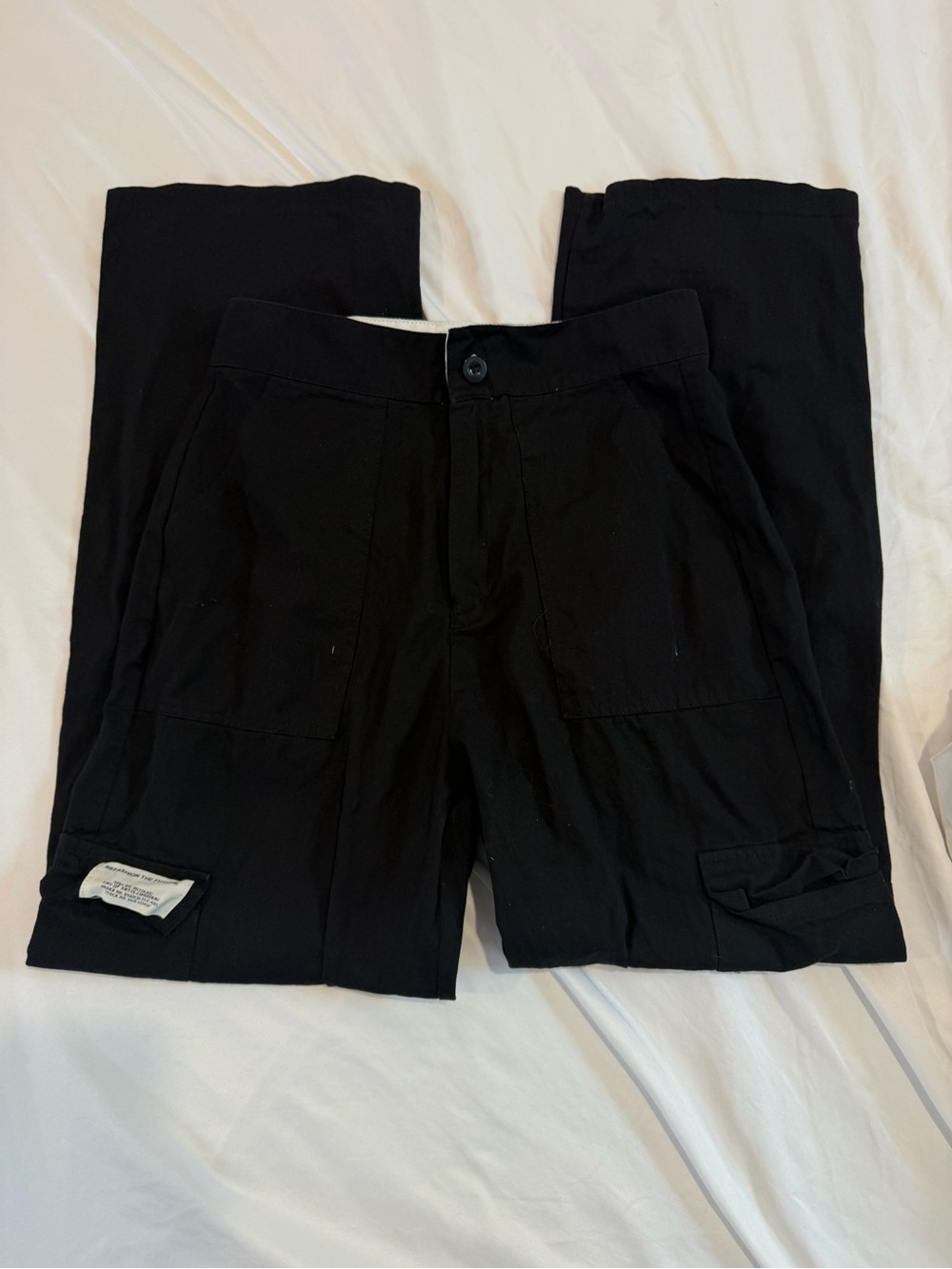 YesStyle Black Women’s Cargo Pants - Utility Pocket Detail